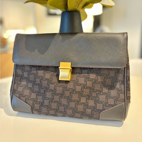 DUNHILL Unisex Pochette Clutch Brown Authentic!!!! - Picture 3 of 13